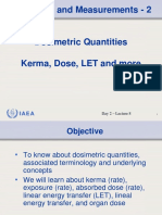 Dosimetric Quantities