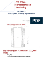CSE 2006 - Microprocessors and Interfacing: Module - 1 Pin Diagram, Memory Segmentation