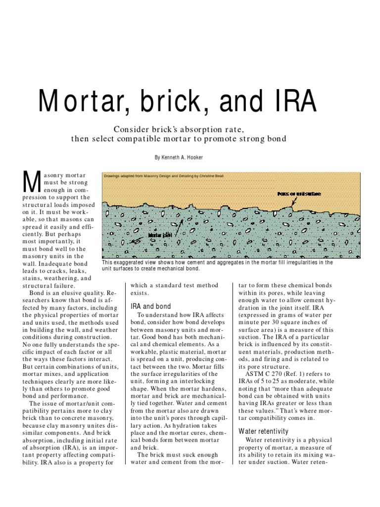 Concrete Construction Article PDF - Mortar, Brick, and IRA | PDF ...