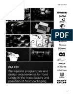 PAS 223:2011 Program dan Desain Persyaratan untuk Keamanan Pangan