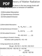 Einstein's Coefficient Theory