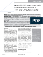 A Multiparametric Mri Score For Prostate Cancer Detection Performance in Patients With and Without Endorectal Coil