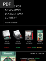 Devices for Measuring Voltage and Current