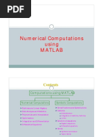 MATLAB 4 Numerical Computations