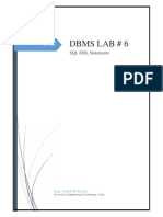 DBMS Lab # 6 DDL