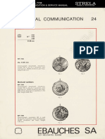 Valjoux 7733 7734 7736 Technical Communication Service Manual EBAUCHES SA PDF