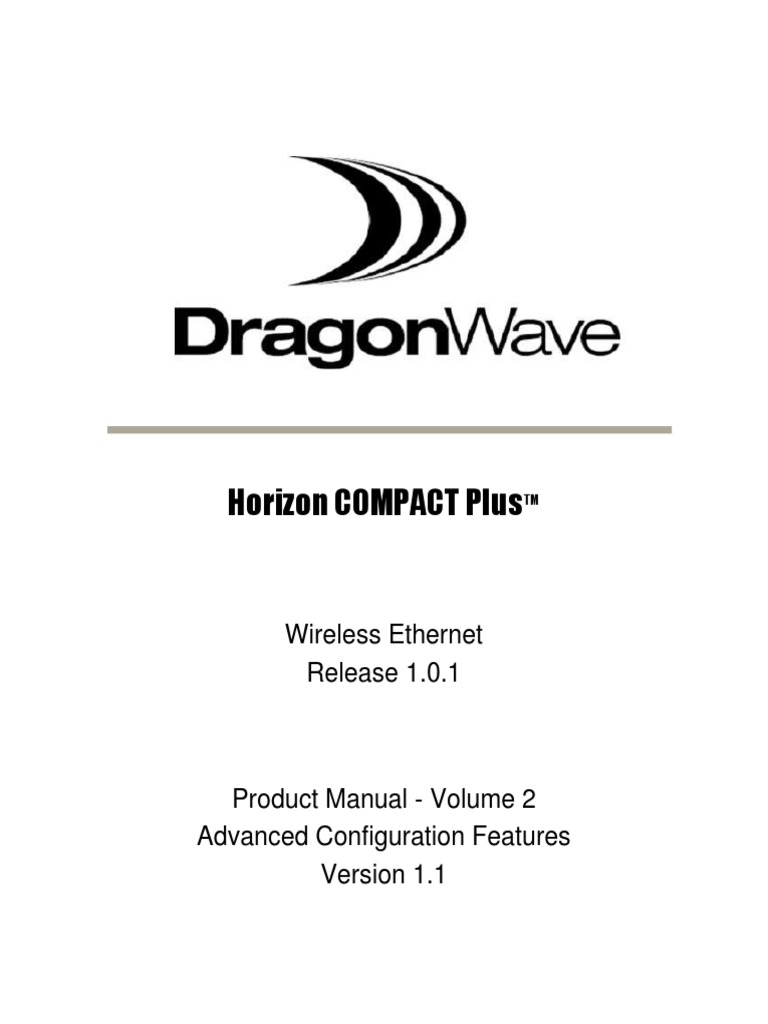 DragonWave Horizon COMPACT Plus User Manual PDF | PDF | Computer ...