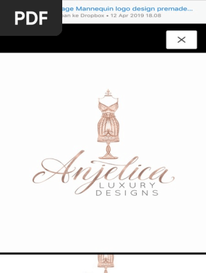 Rose Gold Vintage Mannequin Logo Design Premade Elegant Dress Etsy
