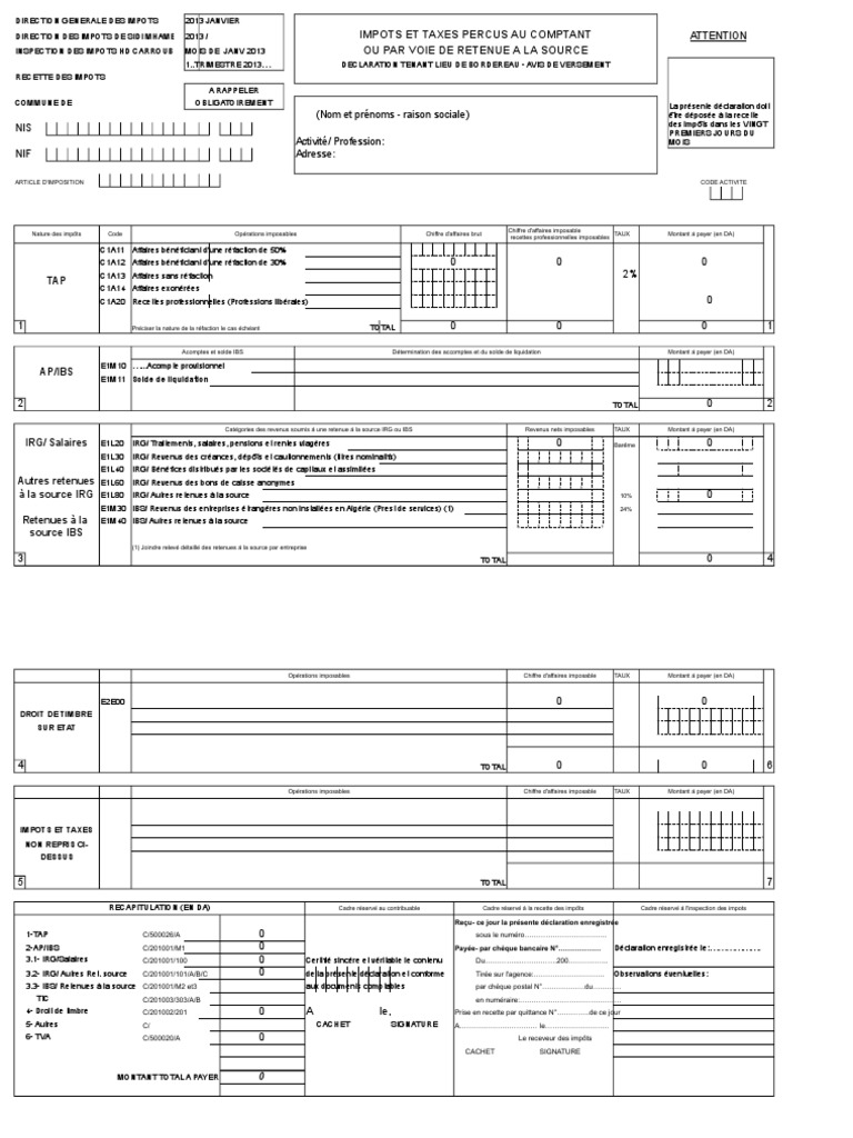 Formulaire G50 : Déclaration fiscale 2023 | PDF | Taxe sur la valeur ...