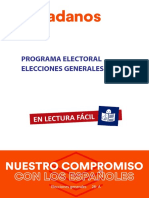 Programa Electoral Ciudadanos Elecciones Generales 2019