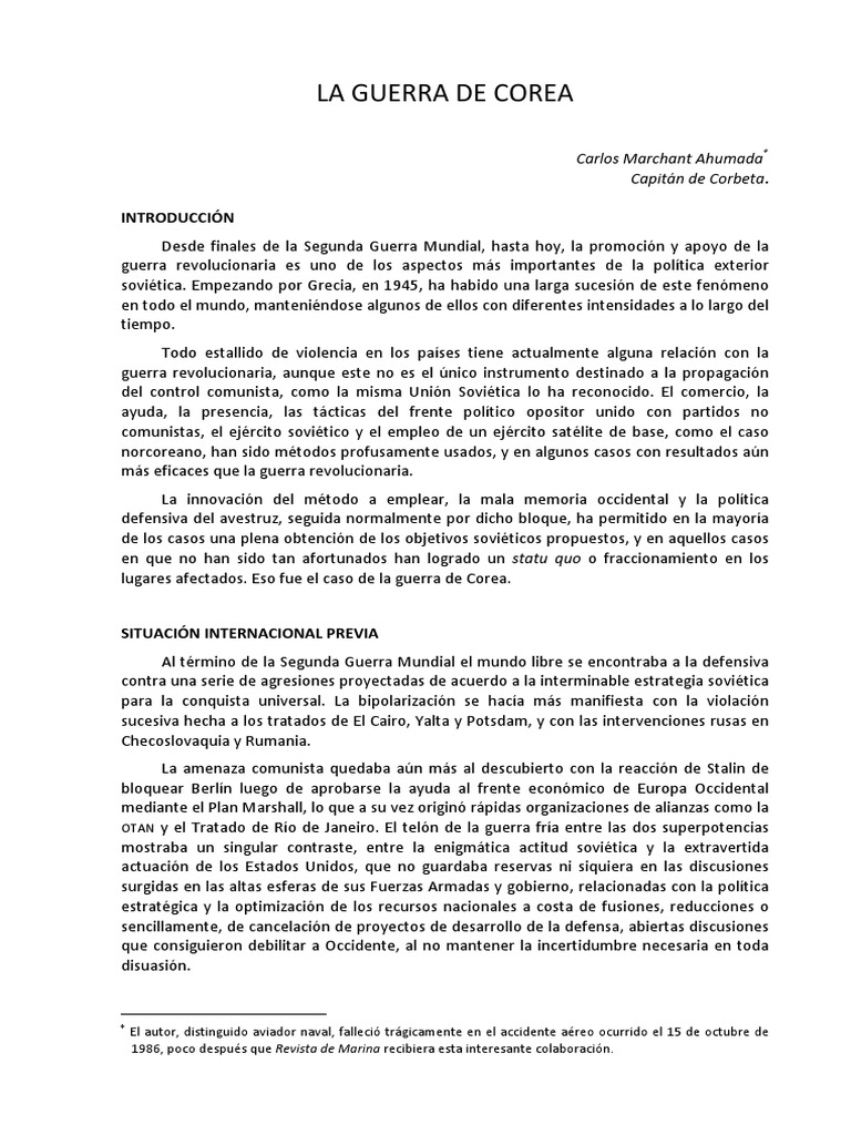 La Guerra de Corea | PDF | Corea | Corea del Norte