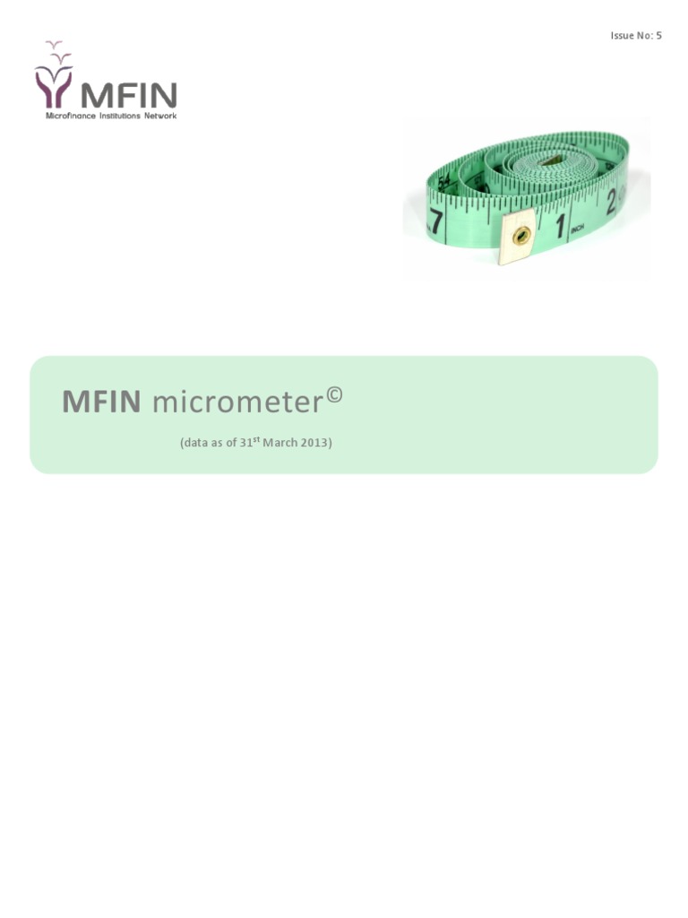 MFIN Micrometer: (Data As of 31 March 2013) | PDF | Economies | Business