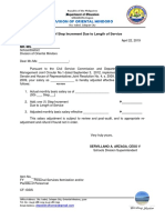 Notice of Step Increment