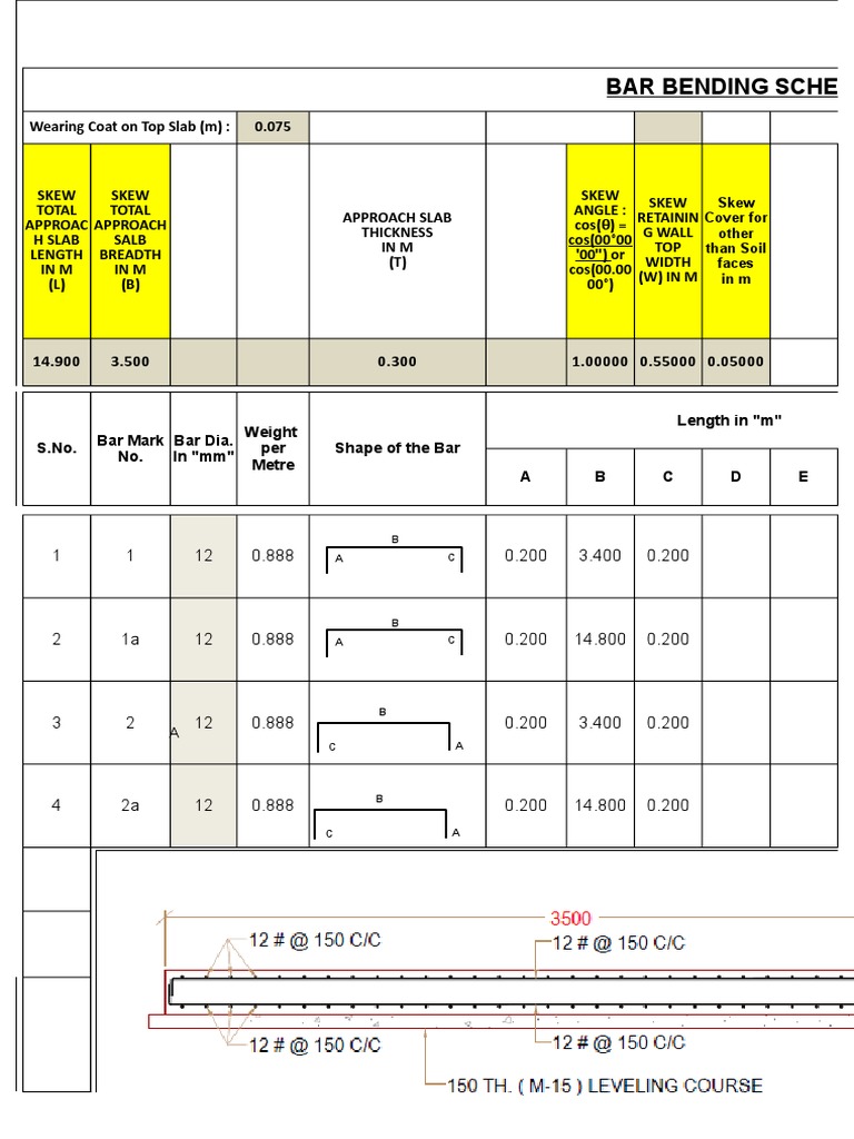 Bbs For Approach Slab | PDF | Metre | Nature