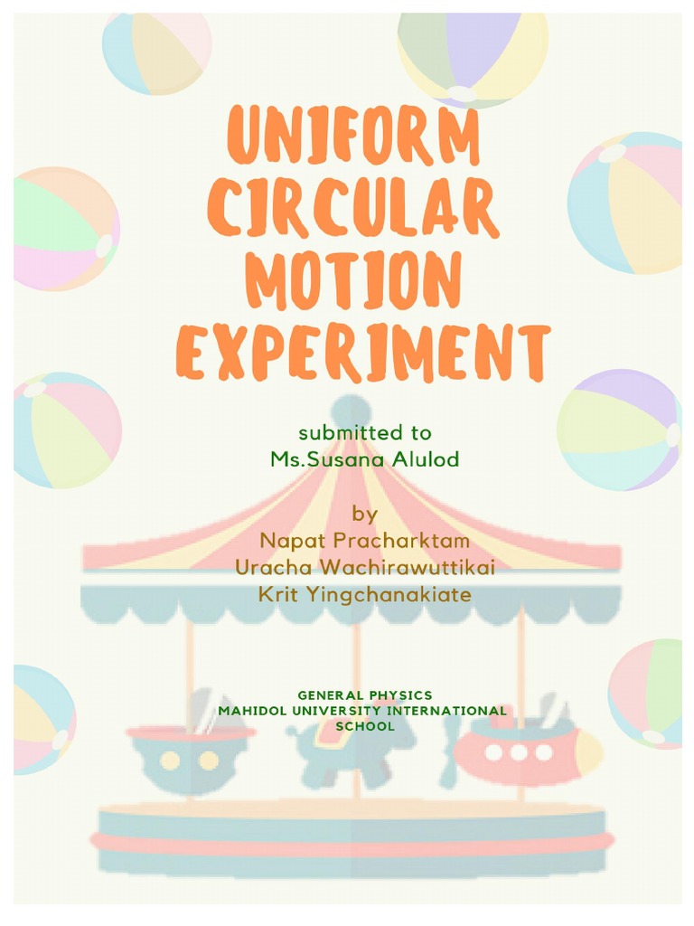 Uniform Circular Motion Full Lab 3 | PDF | Acceleration | Speed