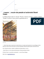 Psalmi Volum de Poezie Al Actorului Dorel Visan PDF