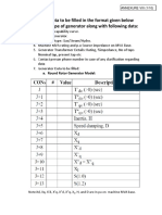 Dynamics Data Required for Generator