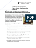 Marketing Plan - Video Conferencing Systems / Services: University of New Hampshire Cooperative Extension