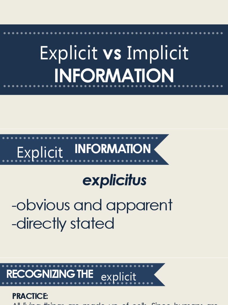 Explicit and Implict | PDF | Organ (Anatomy)