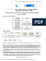 Consulta BDUA muestra datos afiliado Cristhian Paez