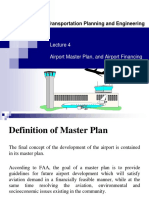 Transportation Planning and Engineering: Airport Master Plan, and Airport Financing