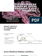 Enfermedad de Alzheimer de Inicio Temprano y Sus Variantes 123