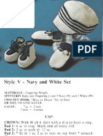 CROCHET - Navy and White Set (Boy's Cap and Booties)