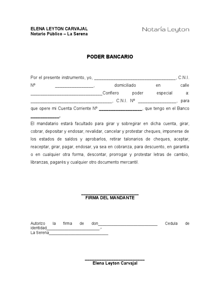 Poder Bancario | PDF