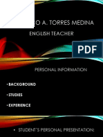 Mr. Marco A. Torres Medina: English Teacher