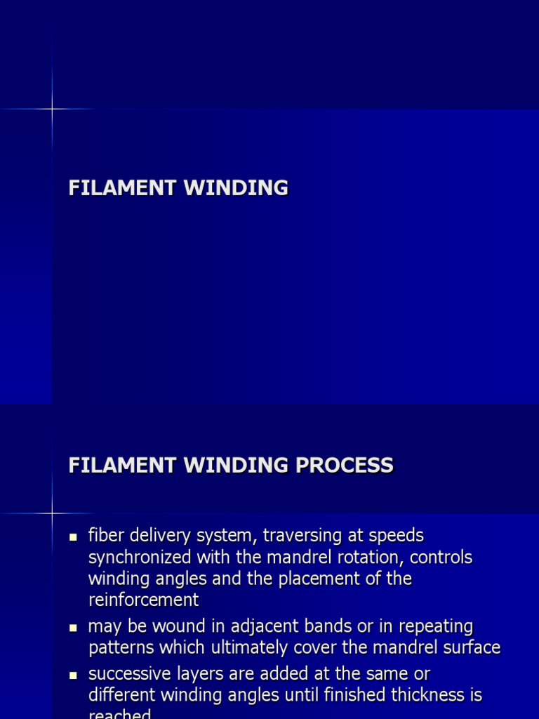 Overview of Filament Winding Process | PDF | Materials | Building Materials