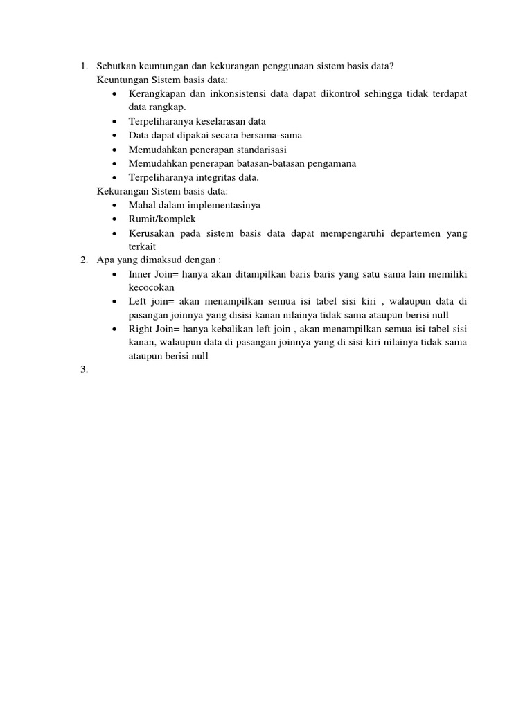 Keuntungan Dan Kekurangan Basis Data Pdf