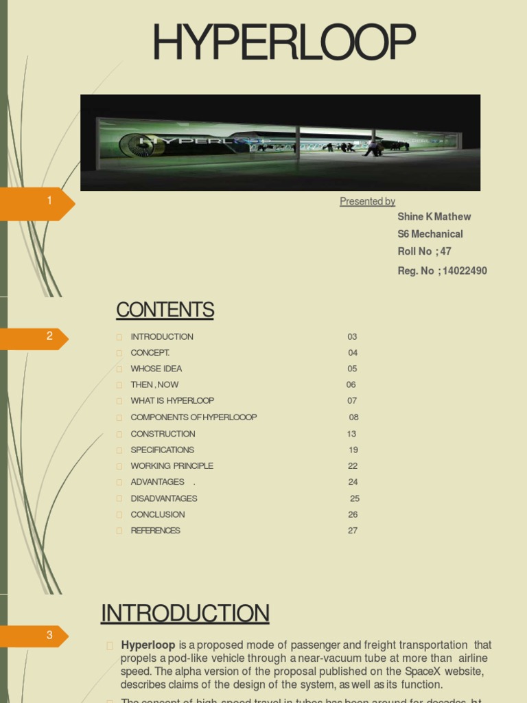 Hyperloop: Future of High-Speed Transport | PDF | Hyperloop | Transport
