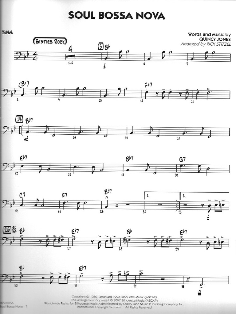 Soul Bossa Nova - Bass PDF | PDF