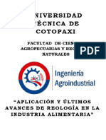 Reología en La Industria Alimentaria ENSAYO