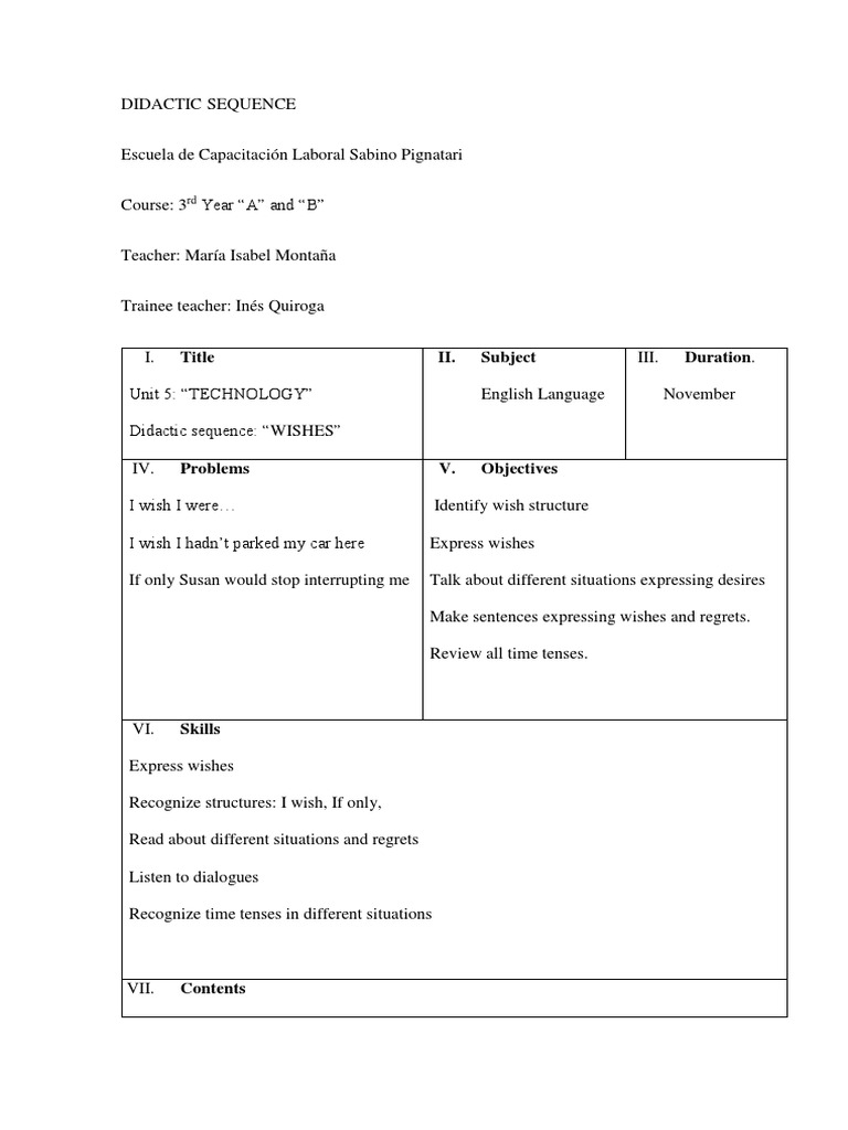 Didactic Sequence and Planning Sabino Pignatari | PDF | Grammatical ...