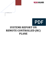 Systems Report On Remote Controlled (RC) Plane: EMGT 587