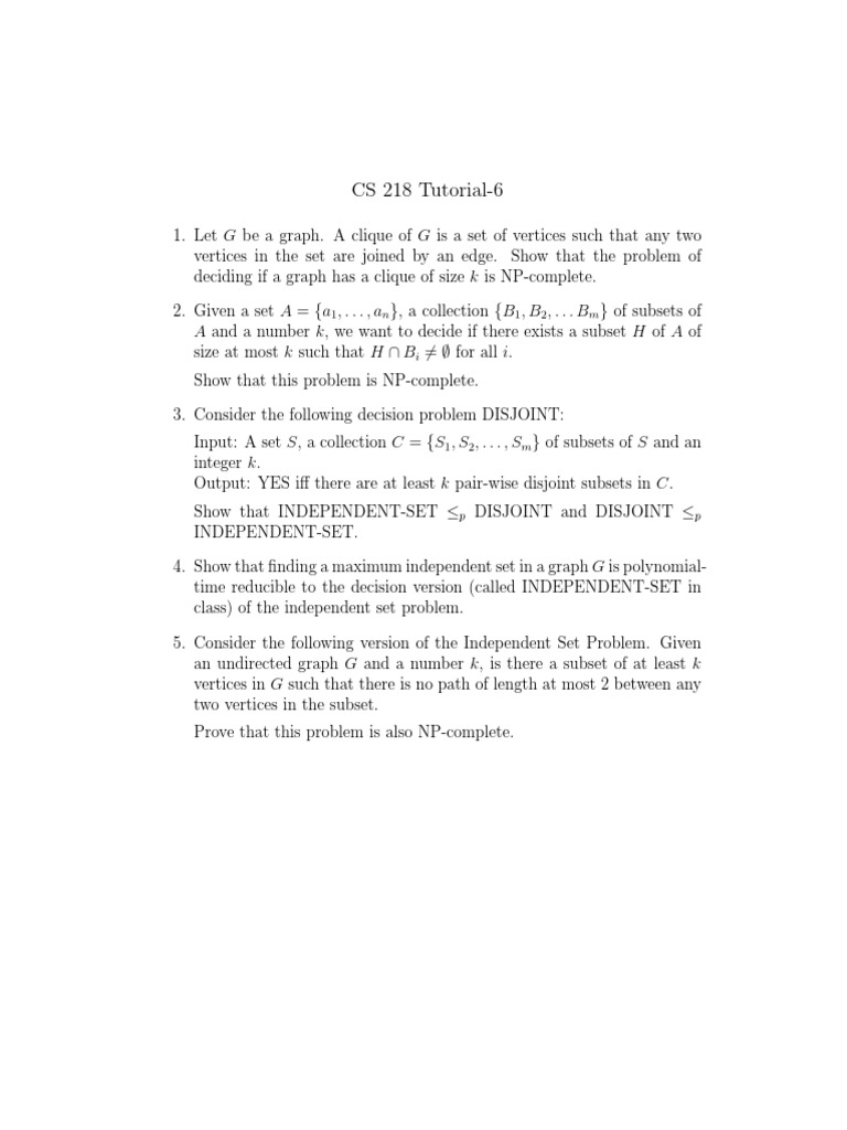 CS 218 Tutorial-6 | PDF