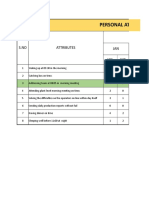 Personal Attributes List: Defects JAN W1 W2