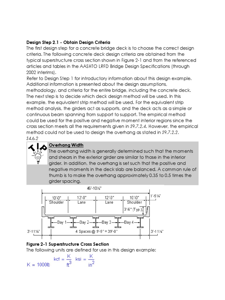 Concrete Bridge Deck Design Criteria | PDF | Bending | Beam (Structure)