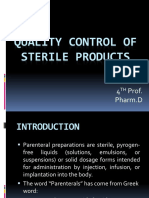 Q C of Sterile Products