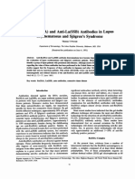 Anti-Ro (SSA) and Anti-La (SSB) Antibodies in Lupus Erythematosus and Sjogren's Syndrome