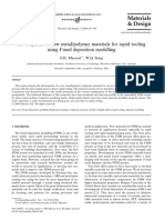 Development of New Metal/polymer Materials For Rapid Tooling Using Fused Deposition Modelling