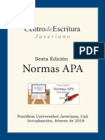 Normas APA, 2018 (6ª Edición) - Universidad Javeriana de Cali