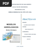 PRACTICA 9 Modelos Hidrologicos