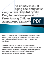 Comparative Effectiveness of Tepid Sponging and Antipyretic