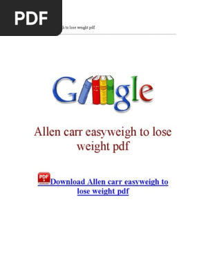Allen Carr Easy Way To Lose Weight Pdf