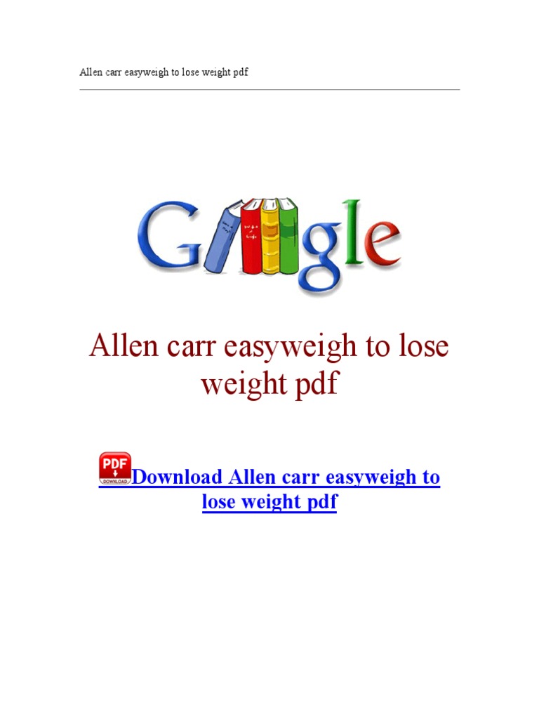 Allen Carr Easyweigh To Lose Weight PDF PDF Microsoft Windows Device Driver