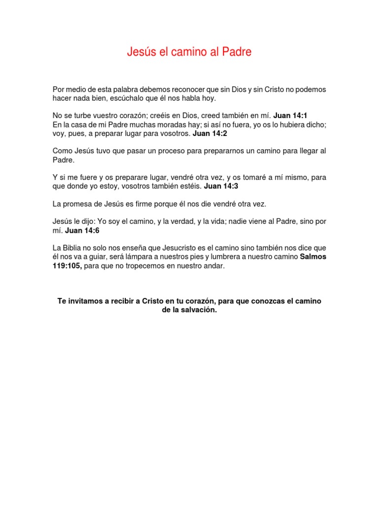 Jesús El Camino Al Padre Pdf