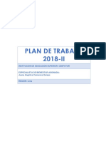 Plan de Trabajo Cenfotur 2018-II