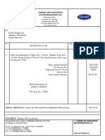 INVOICE for Carrier Airconditioning & Refrigeration to KSB